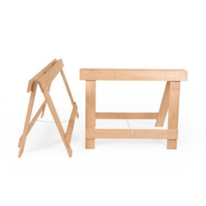 Extra Wide solid pine timber trestle legs