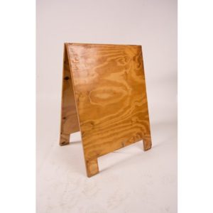 Varnished plywood sandwich board