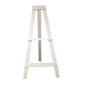 White painted timber easel