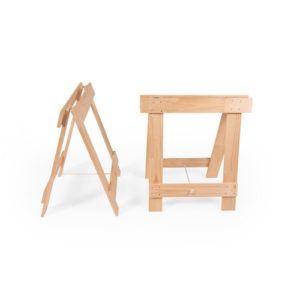 Solid pine timber trestle legs